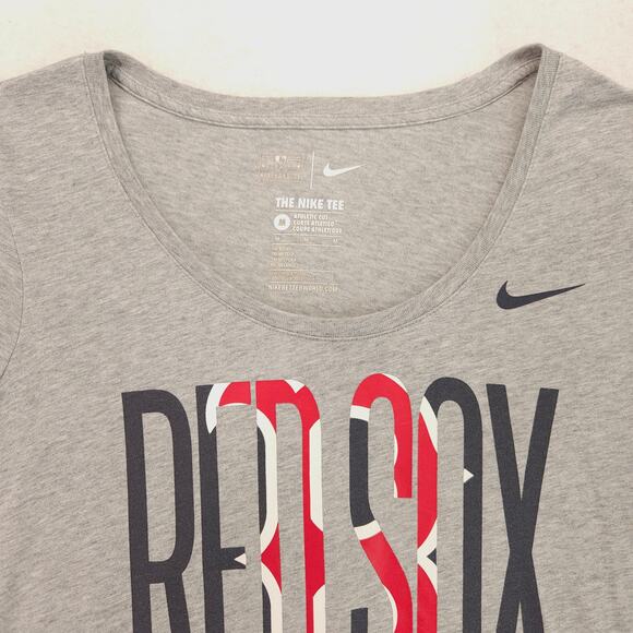 Nike Tops - Nike Boston Red Sox Graphic Short Sleeve Shirt Adult Womens Size Medium M Gray